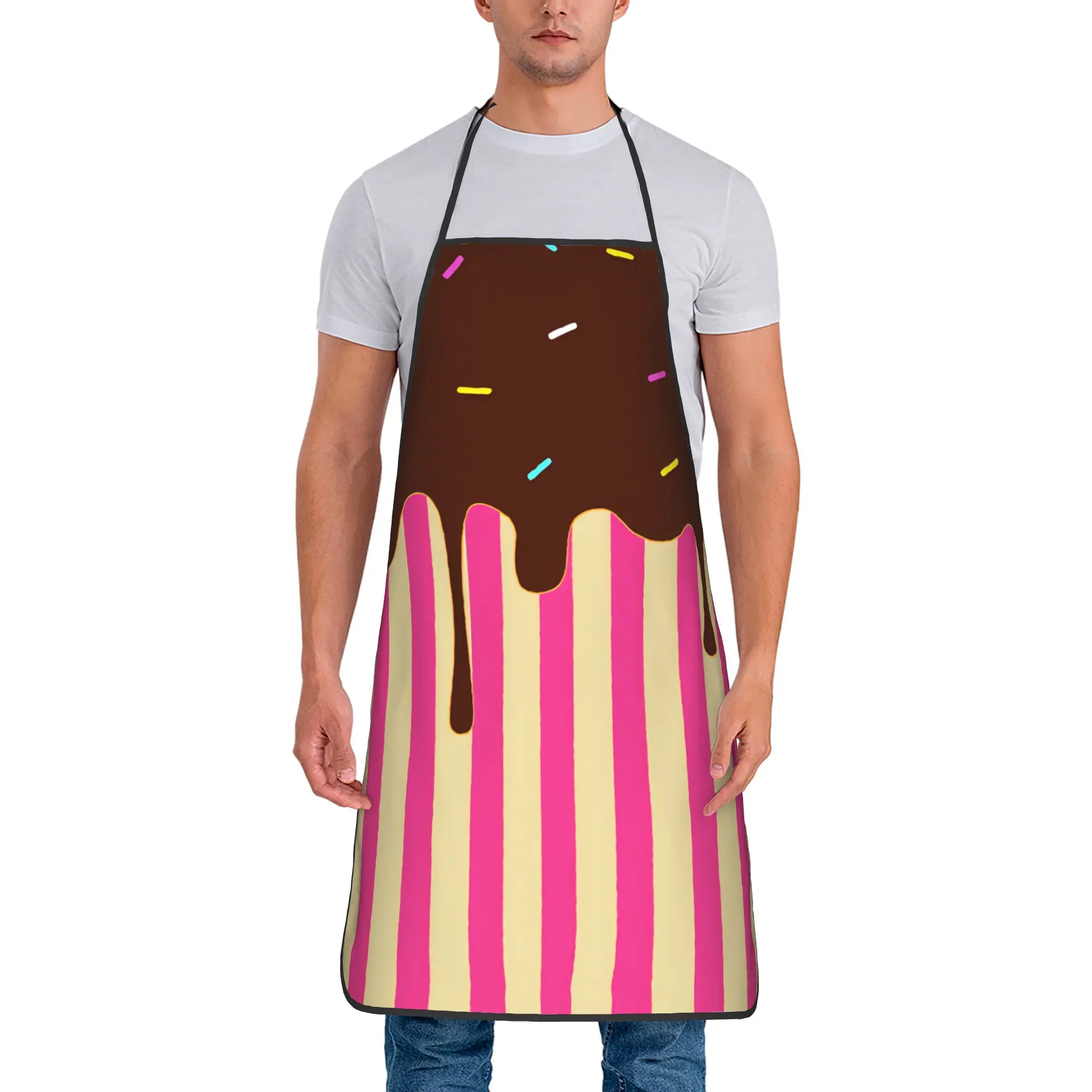 Ice Cream  Apron  Household Fashion Kitchen Accessories Barber Restraunt Aprons without Pocket