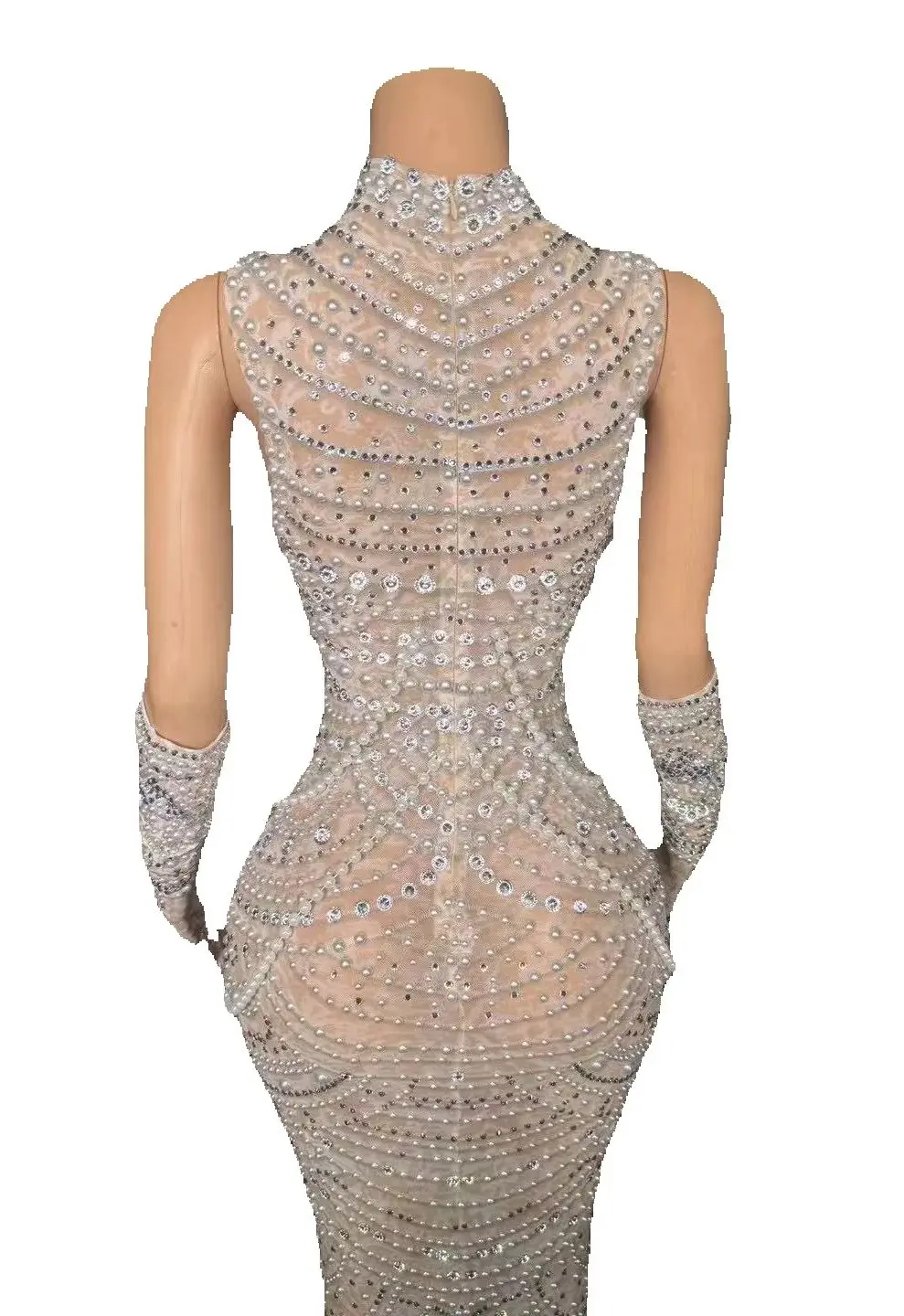 

ZD New Arrival Rhinestone Dress Applique for Evening Party Ball Gown Prom Dress Pearls Elegant