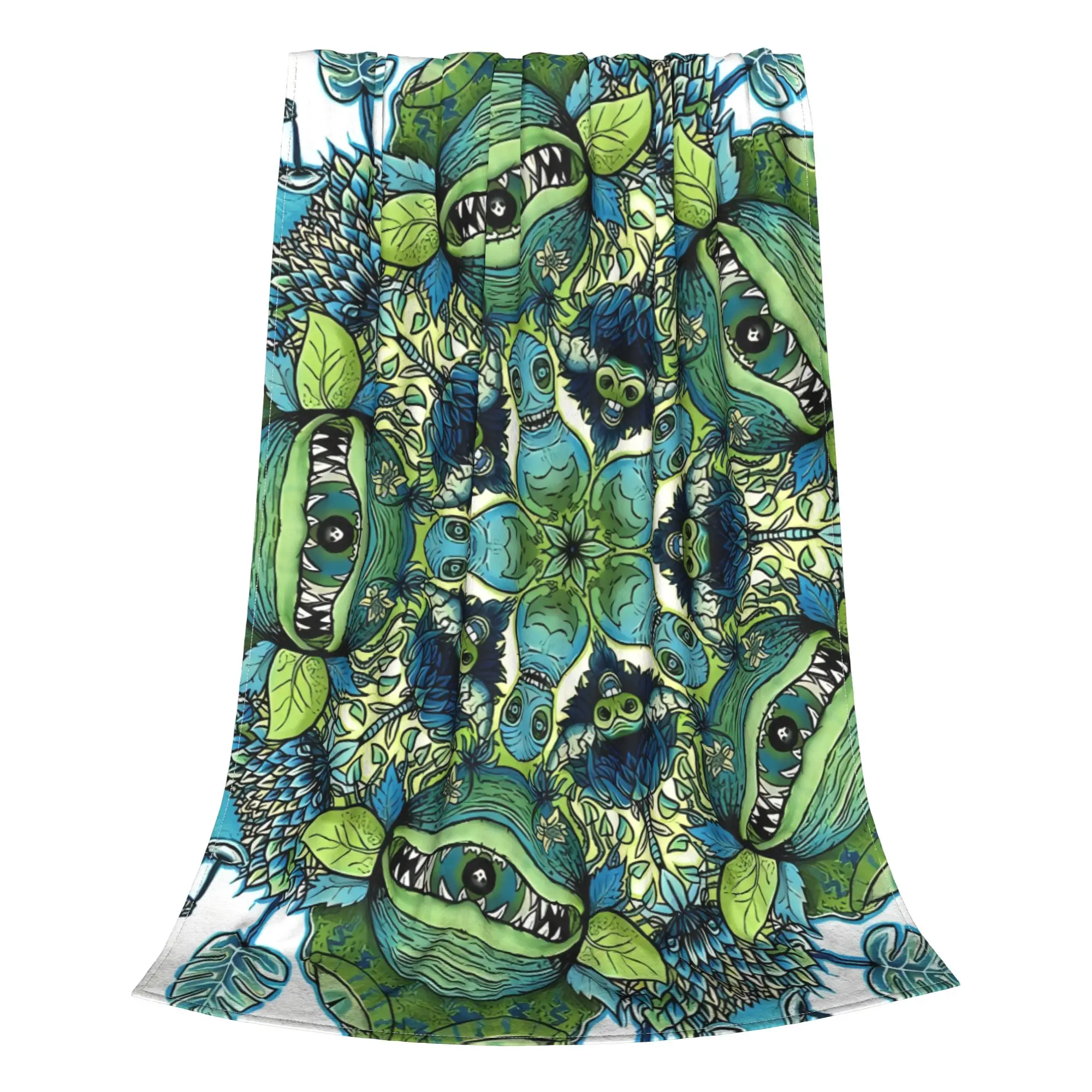 1PC Home Cute Room Decor Feed US, Seymour! Blanket Throw Blanket Little Shop of Horrors Novelty Warm Blanket All Season