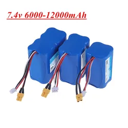 7.4V 6000mAh/12000mah 18650 2S akumulator litowo-jonowy XT30 wtyczka/USB do HUINA 580 550 582 583 1580 1583 1580-005 RC zabawki samochody akcesoria