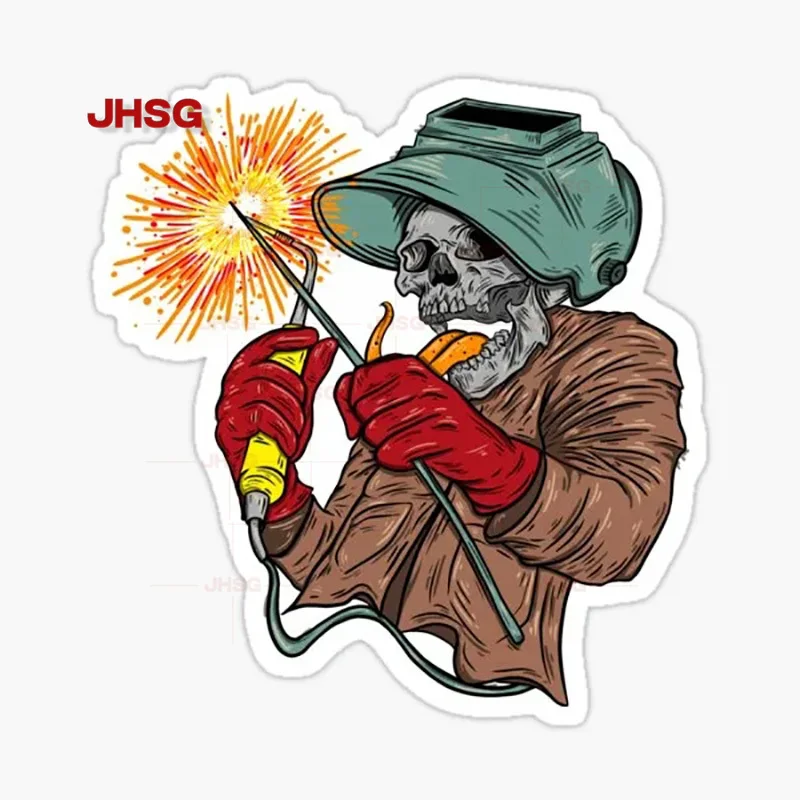 

JHSG Personalized PVC Decal for Skull Welder Welding Sticker Car on Motorcycle Laptop Decorative Accessories
