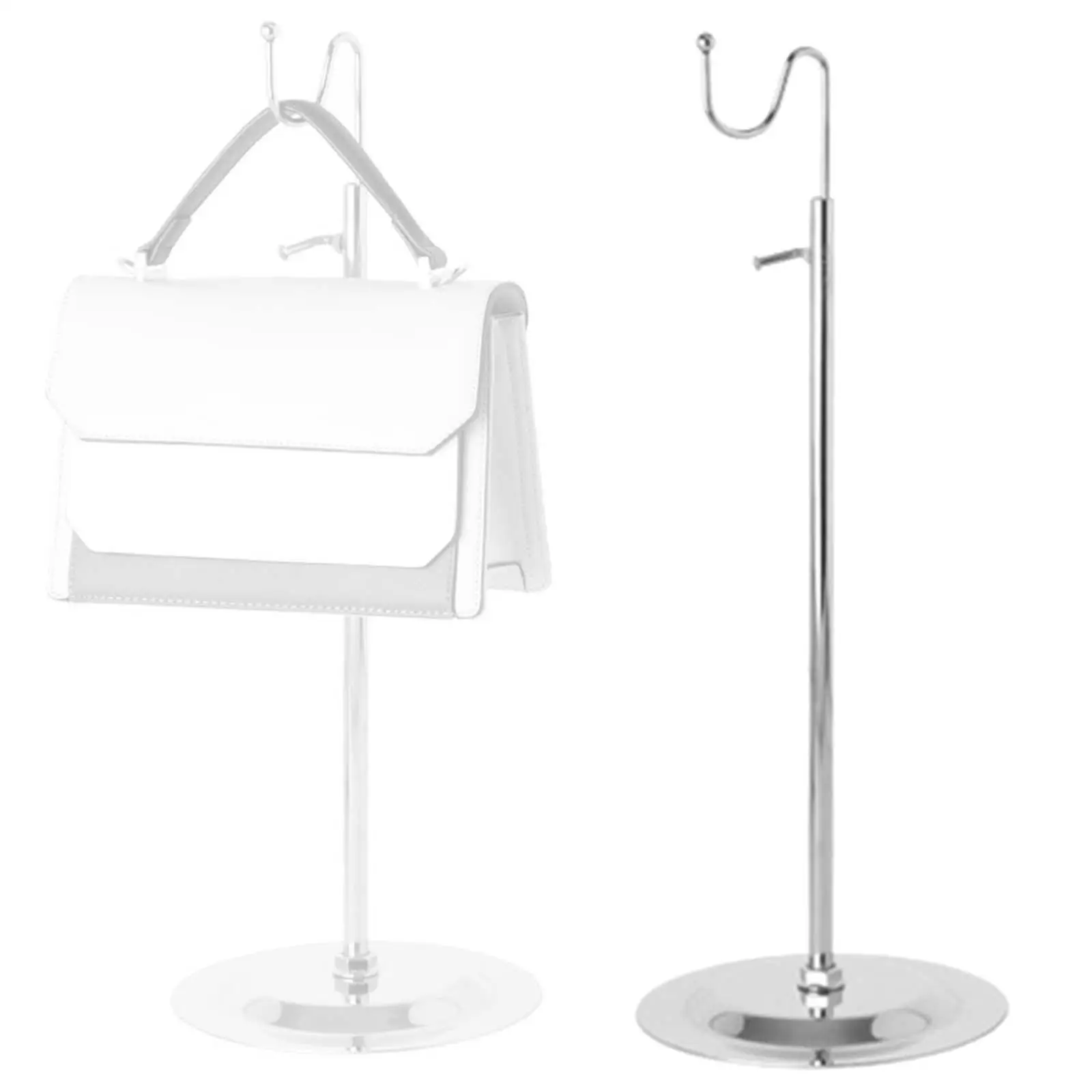 Adjustable Handbag Display Stand Bag Scarf Shelf Display Rack Purse Hanger Holder Stainless Steel Organizer Stand Storage