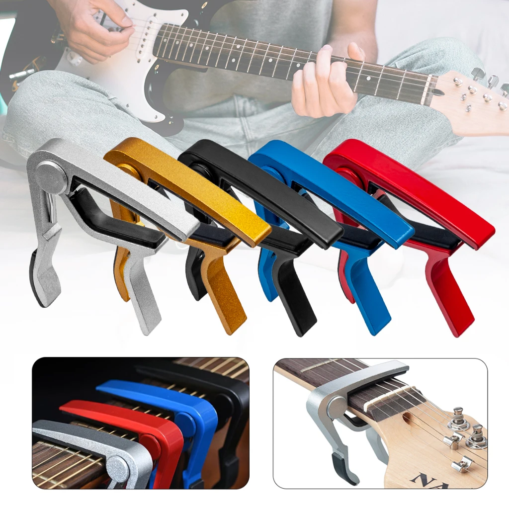 New Guitar Capo Silver Quick Change Clamp Key Acoustic Classic For Tone Adjusting for Electric Acoustic Guitar Ukulele Capo