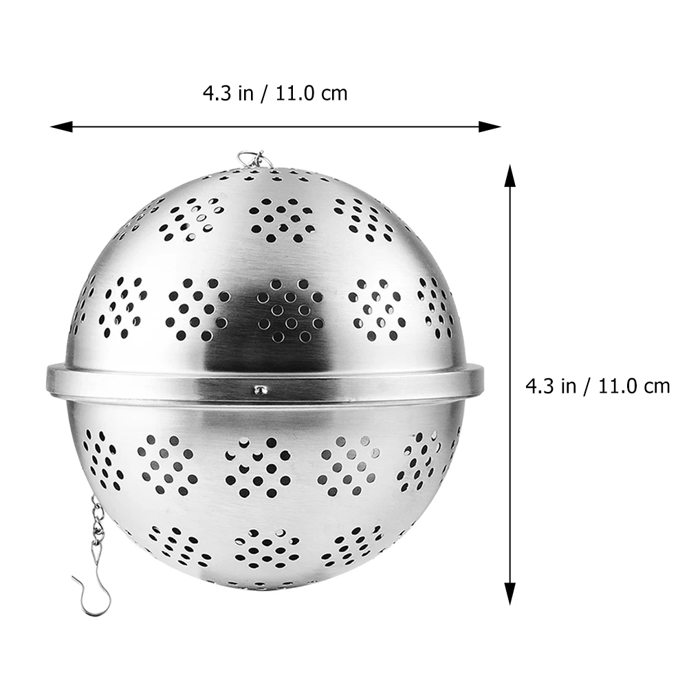 

304 Stainless Steel Strainer Ball Spice Infuser Filter For Leaves Seasoning Strainer With Hook Easy Clean Tea Filter For Home