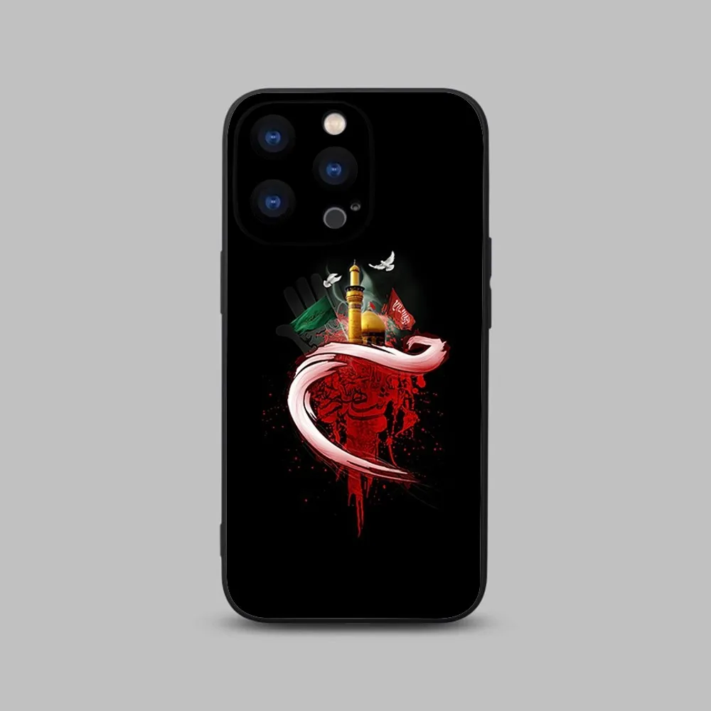 Mecca Imam Ali Islamic Shia Holy Phone Case For iPhone 15,14,13,12,11 Plus,Pro,Max,XR,XS,X,7,8 Plus,SE,Mini Black Silicone Soft