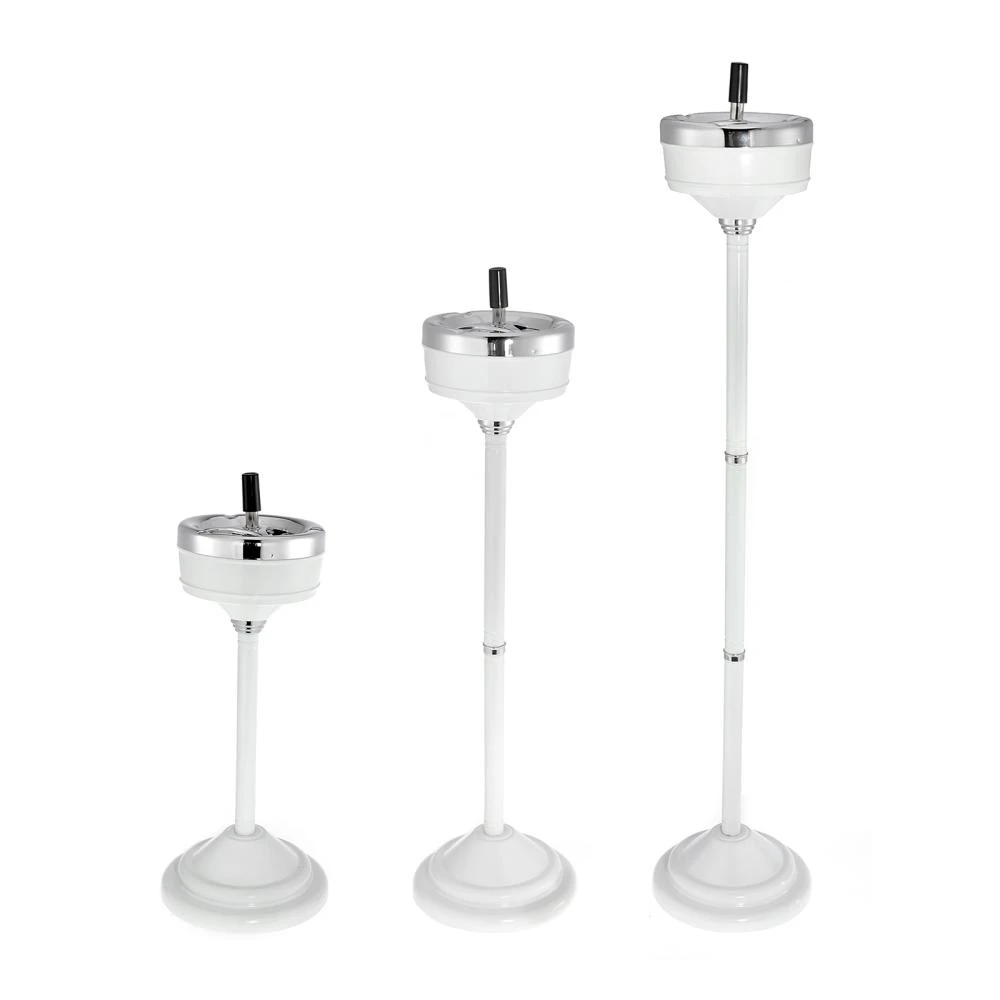 الكلمة الدائمة طفاية سجائر ث/غطاء الفولاذ المقاوم للصدأ قابل للتعديل ارتفاع التدخين منفضة سجائر عمودي الدورية السجائر انفصال منافض السجائر