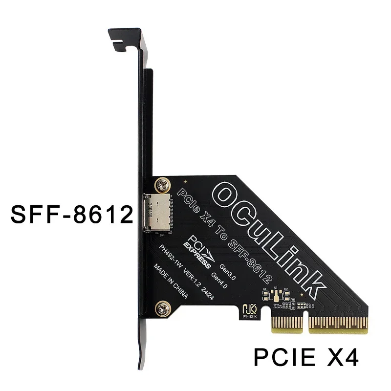 PCIe 4.0 x1/X4 zu Oculink SFF8611 und 8612 Erweiterungskarte extern zu Sff-8639 U.2 SSD externe Grafikkarte Erweiterungskarte