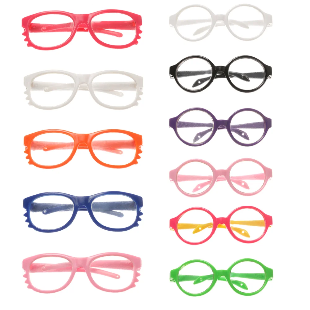 Round Frame Eyewear for 18 Inch Doll Toy Miniature Eyeglasses Mini Colorful Doll Glasses Spectacles Toys Doll Eyeglass