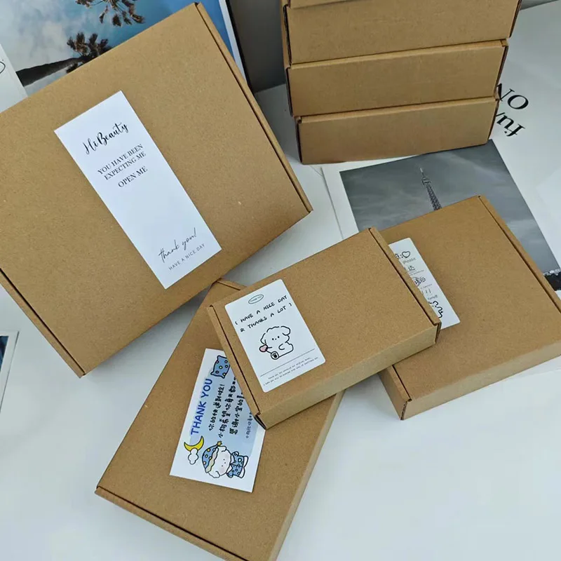 10/20 قطعة صناديق من الورق المقوى التعبئة والتغليف المعجنات كعكة هدية صناديق التعبئة والتغليف كرافت ورقة مجوهرات هدية صندوق التفاف صندوق Cajas De Empaque