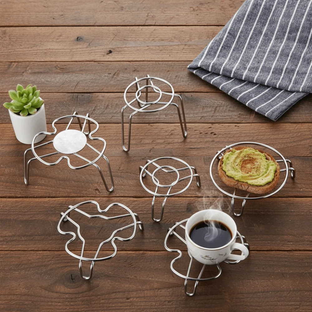 Multifunctional Steam Rack Reusable Compact Steaming Rack Raised Leg Structure Heat Resistant Small Pot Rack