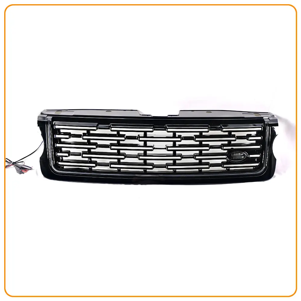 Front Grille Mesh Grill with led light for Range Rover Vogue 2013-2017 Upgrade to 2018-2022 Version