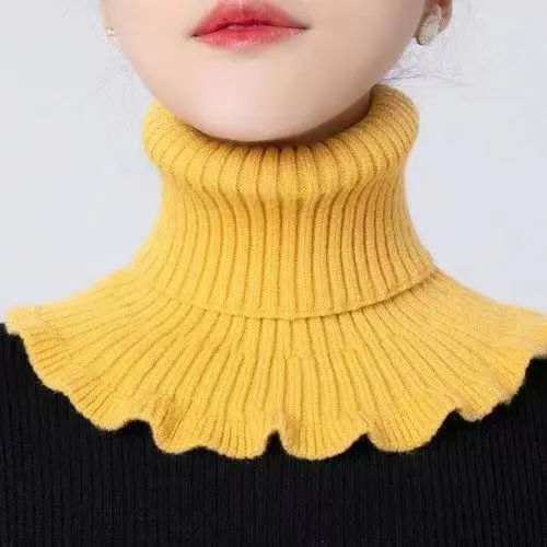 Women's Fall/Winter Warm Neck Guard Decoration Elastic Ruffled Fake Collar Scarf