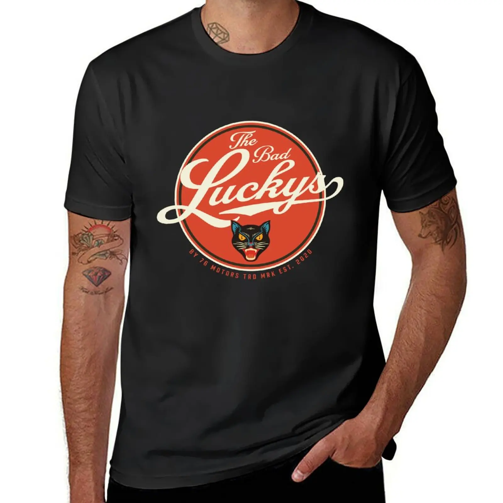 

Bad Lucky's T-Shirt customizeds Anime t-shirt oversized graphic tee t shirt men 100℅ cotton