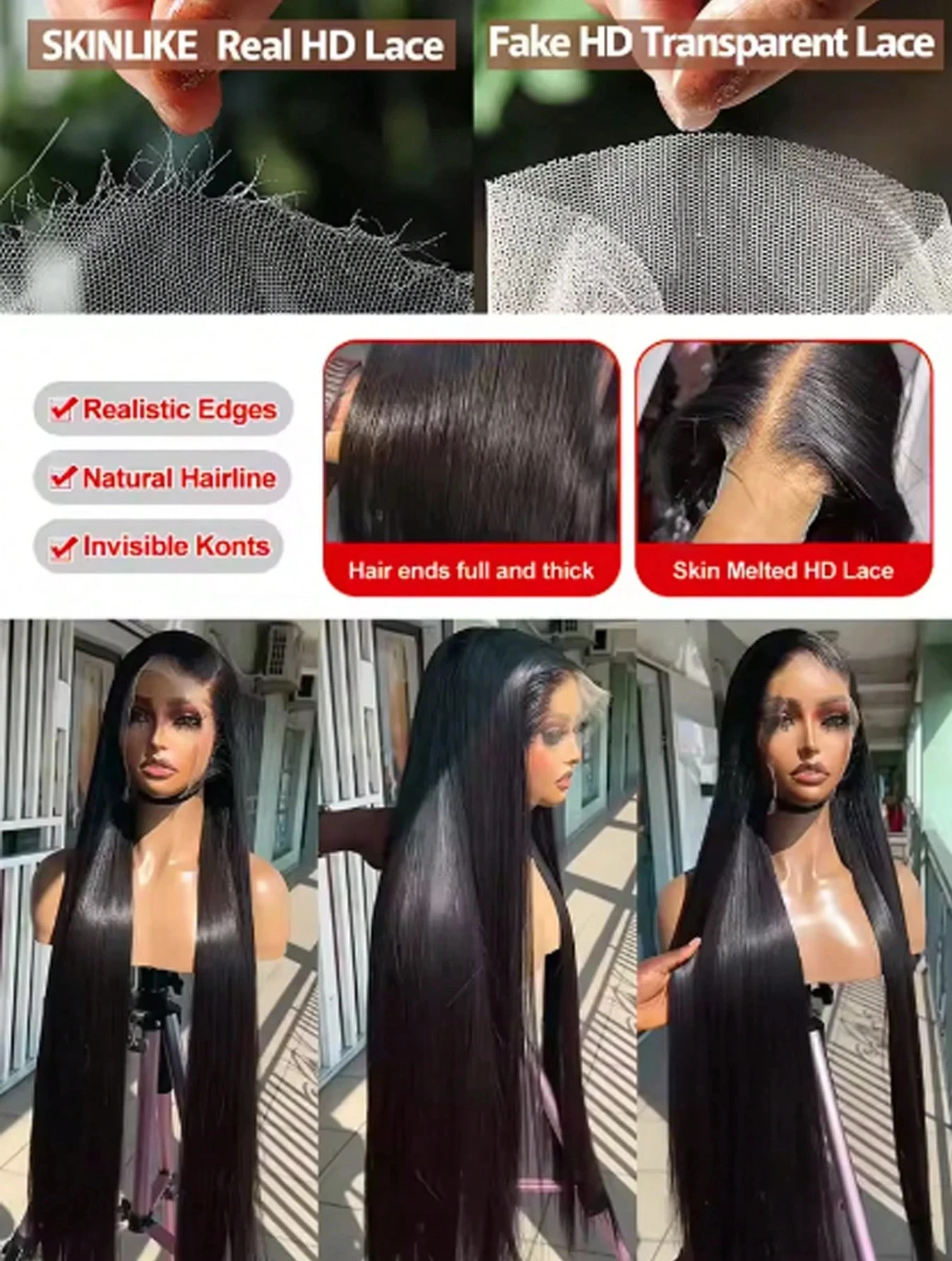 40 42 بوصة 13x6 العظام مستقيم HD شفاف الدانتيل الباروكة الأمامية 250 الكثافة 13x4 الدانتيل الجبهة خصلات الشعر المستعار الإنسان شعر مستعار الدانتيل للنساء