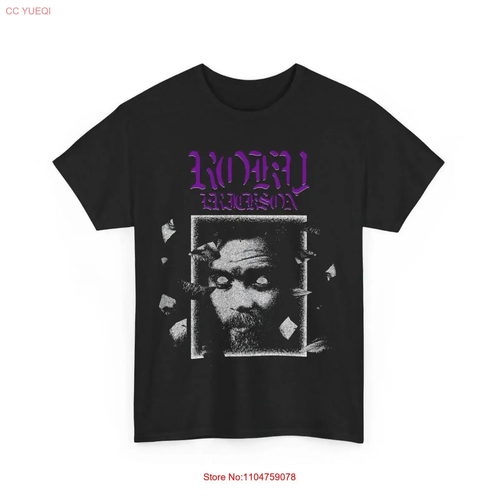 ROKY ERICKSON SHIRT occult rock vintage Washed streetwear Unisex Stylish graphic homme Stretched Slightly Top For Everyday Wear