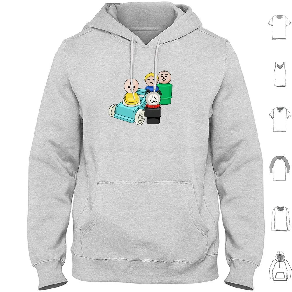 Pequeña familia con cochecito de bebé sudaderas con capucha de manga larga Fplp Little People Fisher Price Little People Round People Sew