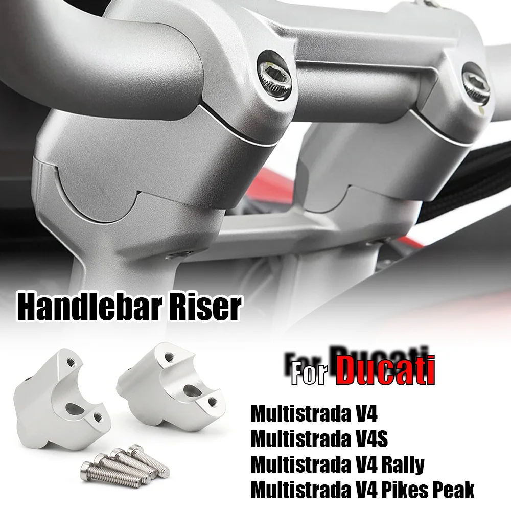 Peak Rally Handle Bar Heighten Move Back Adapter Handlebar Riser Bar Mount Handle Clamp Mounting For Ducati Multistrada V4 V4S