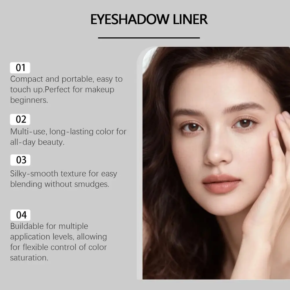 محدد عيون ناعم للمبتدئين المحترفين كحل اثنان في واحد محدد عيون غني يدوم طويلاً مقاوم للماء حرير مقاوم للعرق #5