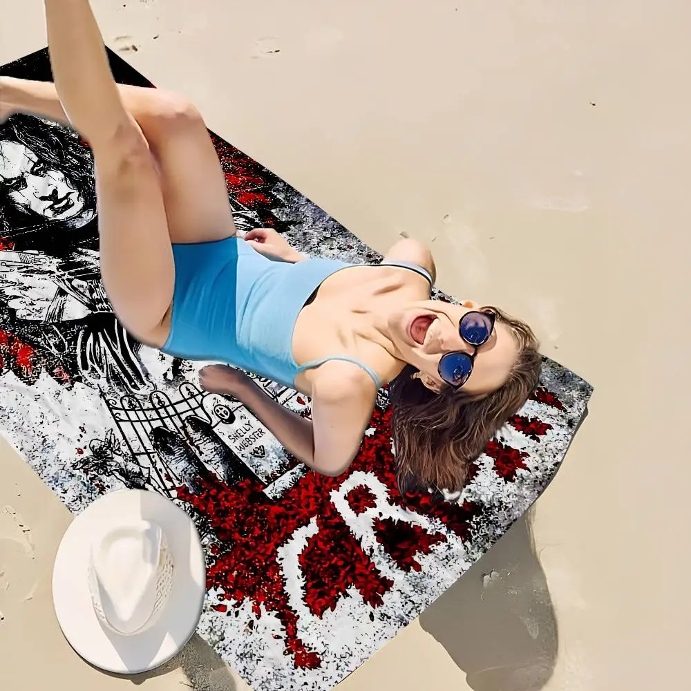 The C-Crow Horror Movie Anime Beach Swimming Towel Soft Absorbent Washcloth Children's Gifts for Kids Travel Camping Gym