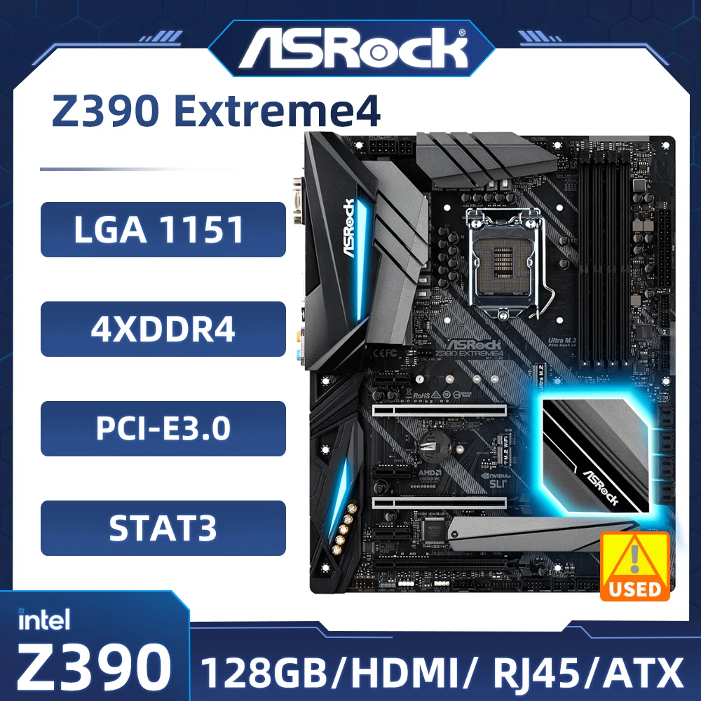 

ASRock Z390 Extreme4 Motherboard Intel Z390 LGA 1151 support i7-9700 i5-9400F i5-8500 i3-8100 G4920 i9-9900K cpu PCI-E 3.0 M.2