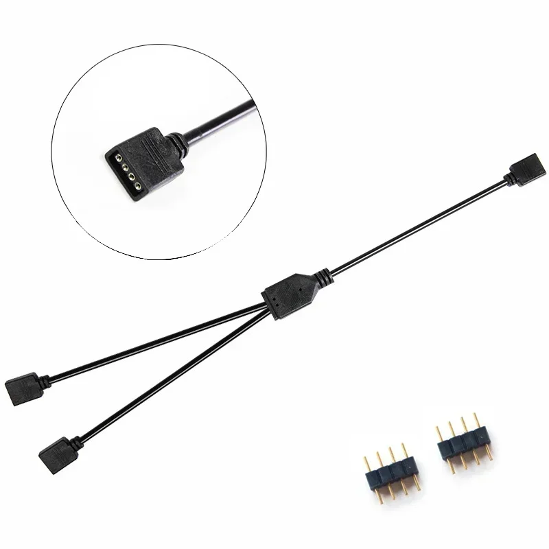 Splitter di sincronizzazione RGB della scheda madre, cavo di prolunga di trasferimento HUB di sincronizzazione ARGB 12V 4Pin RGB / 5V 3Pin per M/B ASUS GIGABYTE MSI