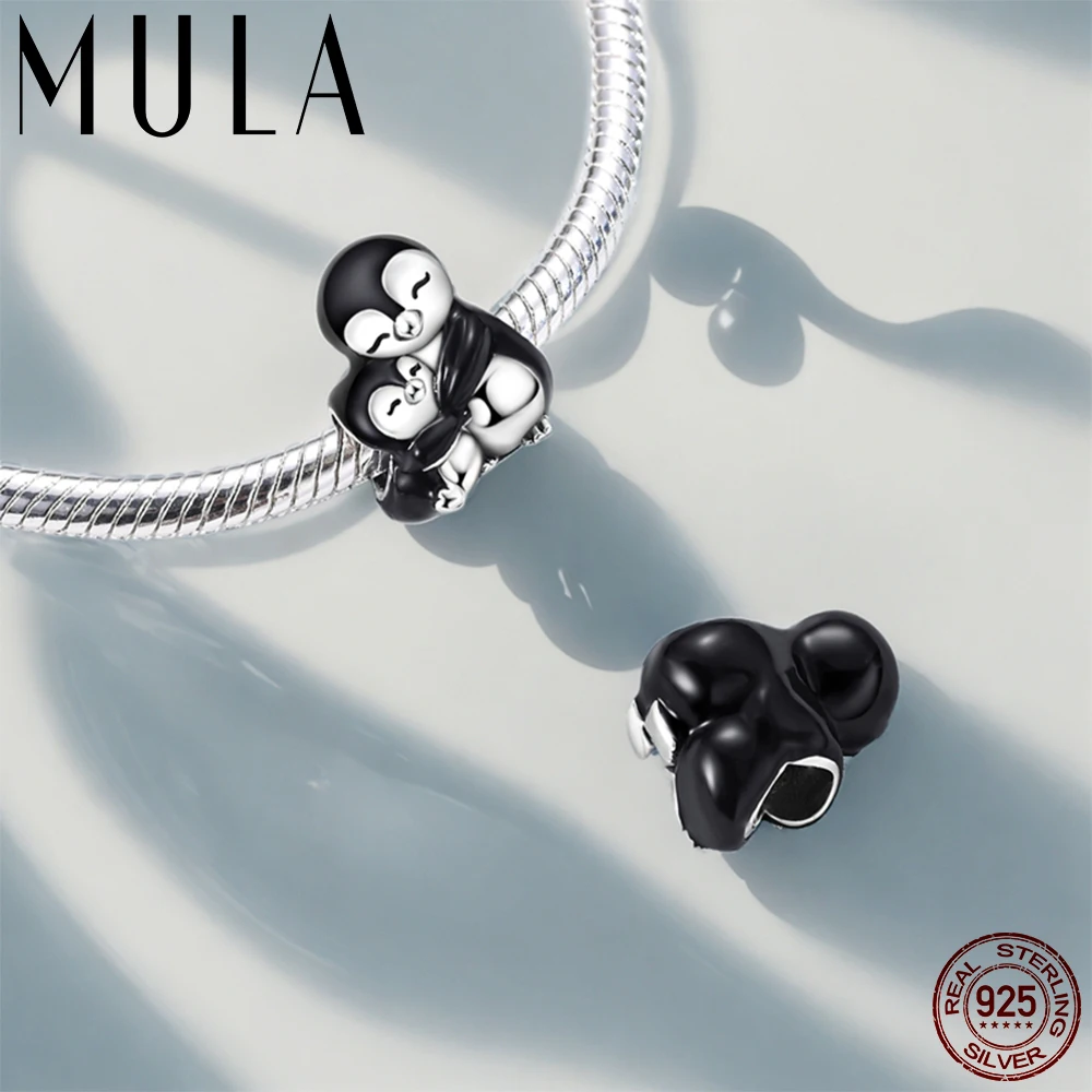 

MULA 1 шт., подвески в виде пингвина для родителей и детей, подходят для оригинального браслета-цепочки в виде змеи, ювелирные изделия «сделай сам», подарок для женщин