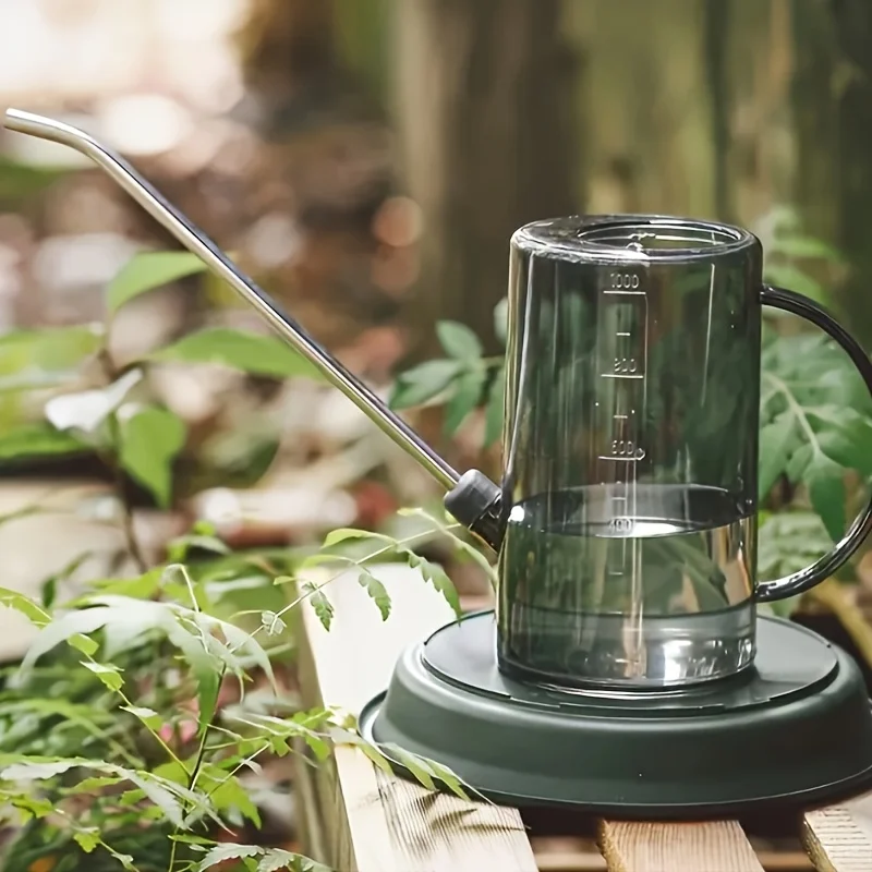 1 علبة سقاية طويلة الفم، بلاستيك متين، مقبض مريح، سقي فعال، العناية بالبستنة الداخلية والخارجية #5