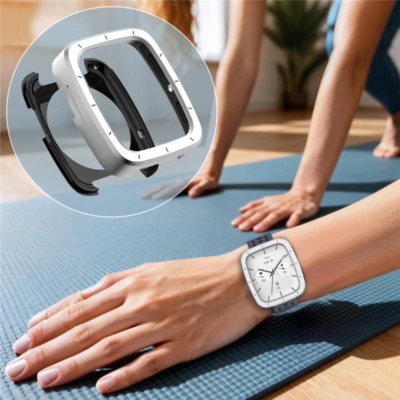 GROCE-For Amazfit Active 2 Square& Active 2S Square Protective Case In Sapphire Watch Metal Material