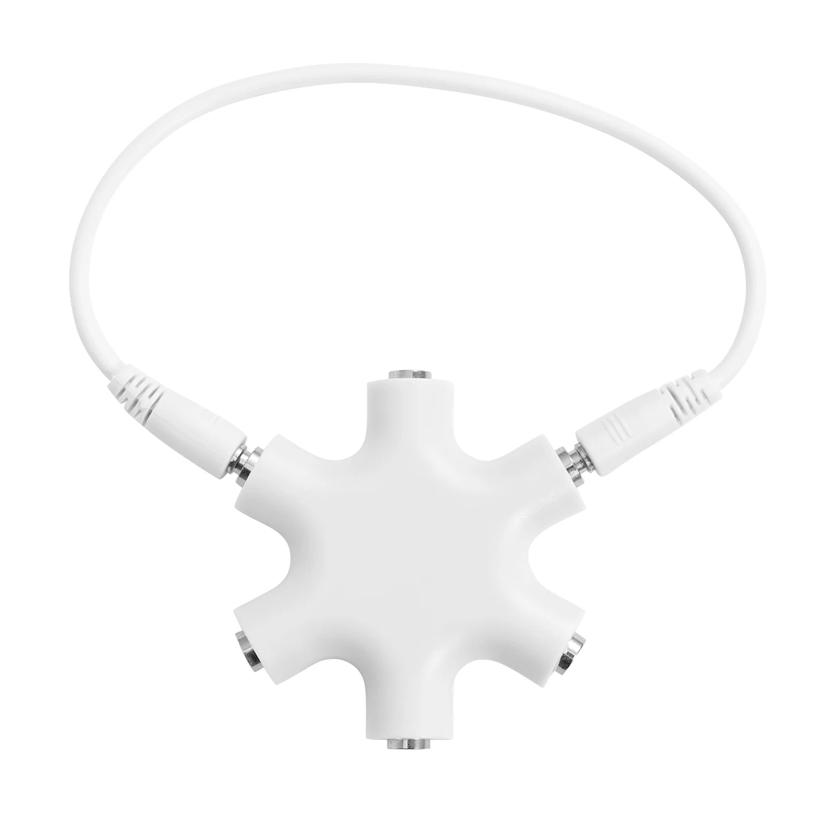 

Headphones Music Sharing Device 5 Earphones Adapter Stereo Splitter Audio Connector Lightweight Portable Travel Family
