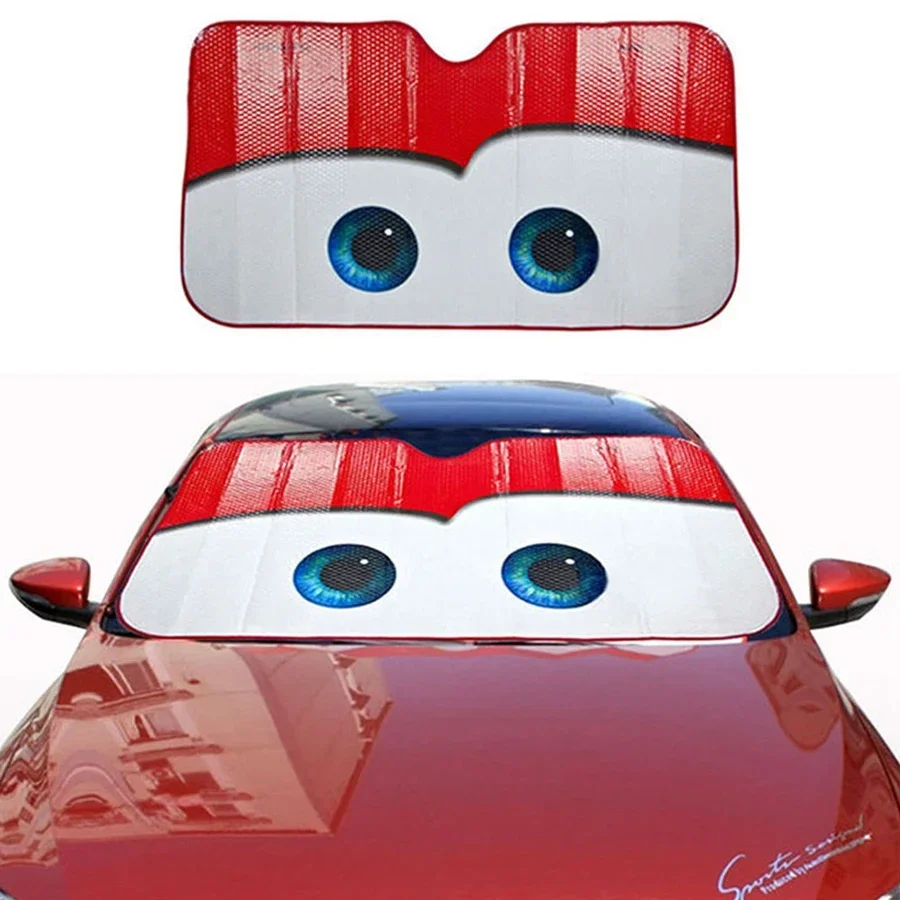 6 Color Car Sun Protection Eye Pattern Heated Windshield Sun Visor Window Windshield Sun Shade Car Sun Visor Car Sun Visor image 2