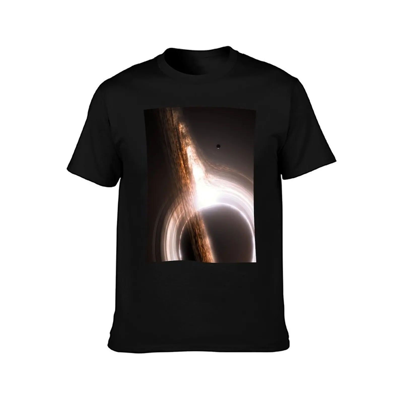 Interstellar Gargantua Black Hole T-Shirt Classic Crew Neck Cotton T-Shirt