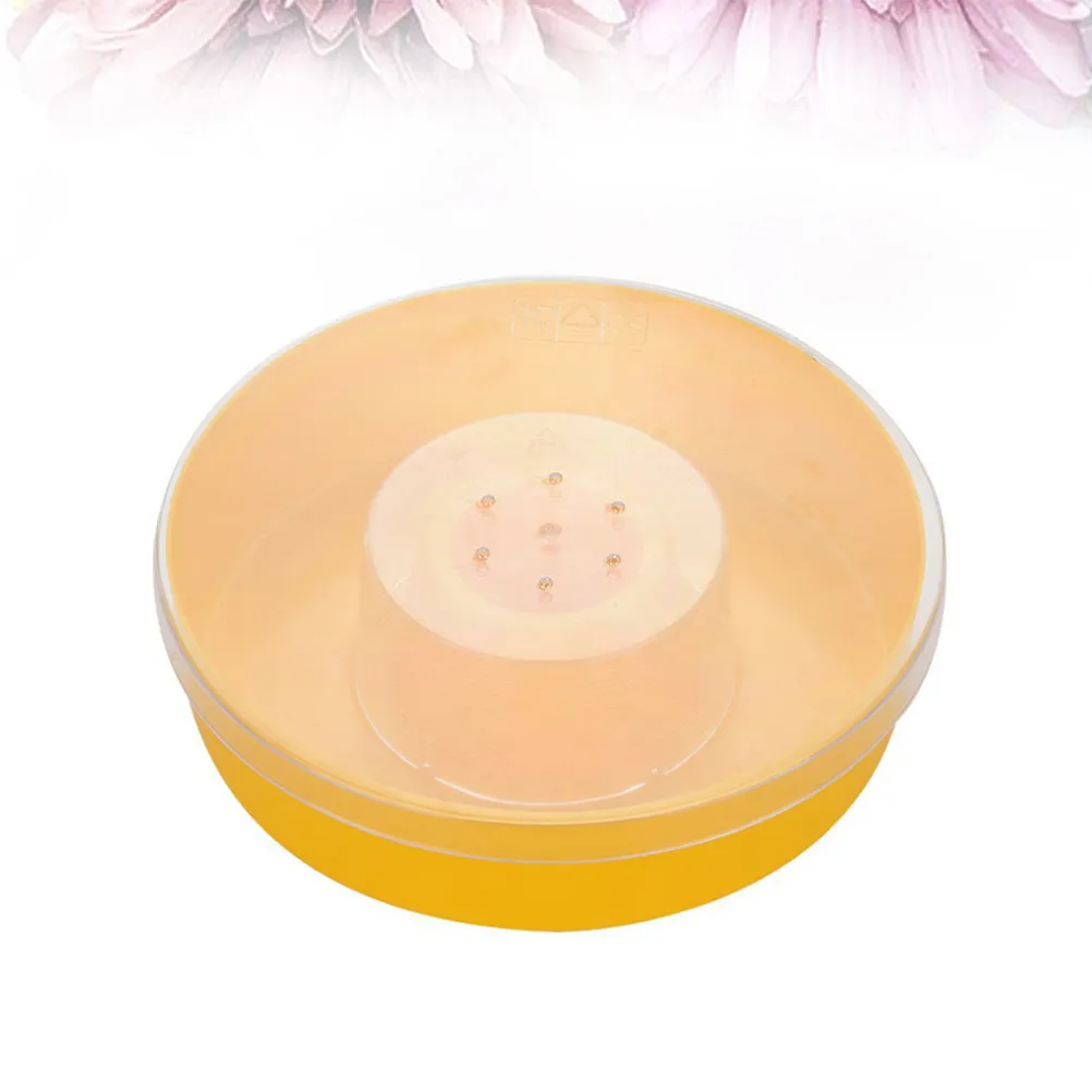 Round Bee Feeding Bowl Water Feeder Plastic Beekeeping Accessory Tool Easy Install Convenient Cleaning Honeybee Food Dish Bee