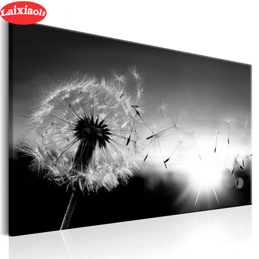 

Diamond Painting dandelion Full Square Diamond Embroidery Sale abstract arts diamond Picture Diamond Mosaic black white art