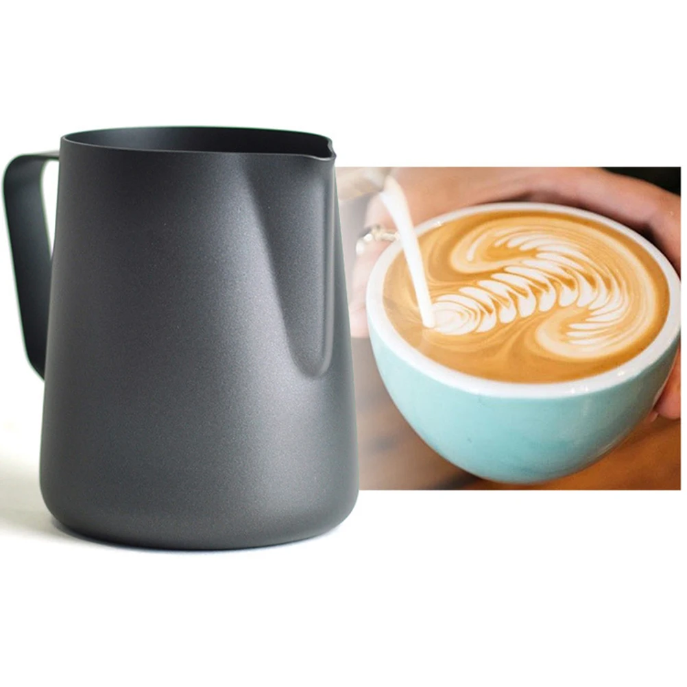

600ml Stainless Steel Latte Art Pitcher Ecofriendly Smooth Polished Surface Exquisite Arc Design for Perfect Cappuccinos