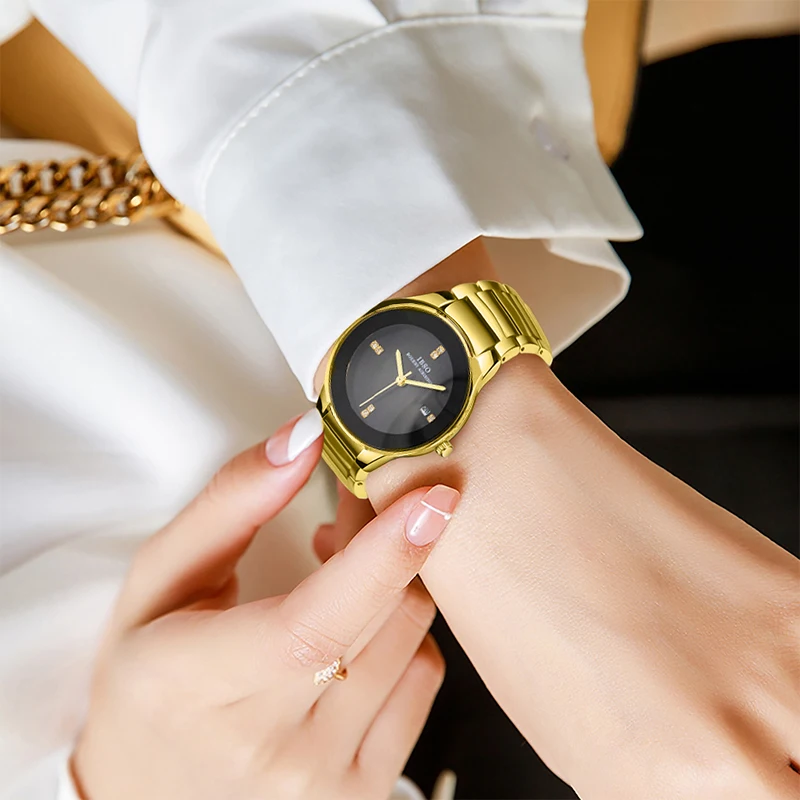 Reloj mujer,relojes modernos de lujo para mujer, de acero inoxidable dorado,reloj acero inoxidable mujer, reloj de mano femenino, relojes de pulsera