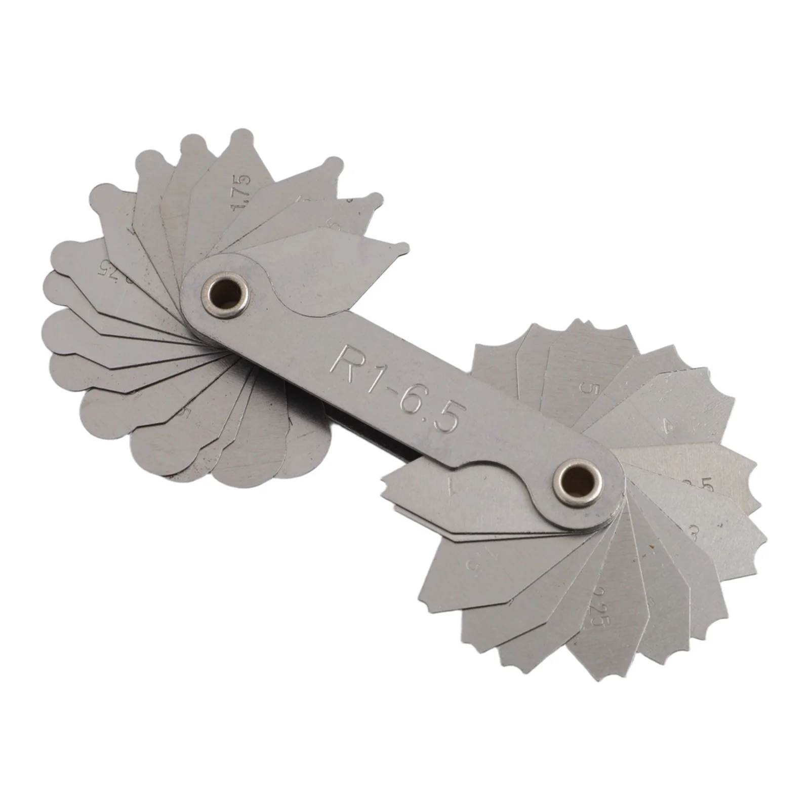 3pcs Stainless Steel Radius Fillet Gauge Set with Three Sizes for Precise Radius Measurement on Convex and Concave Surfaces