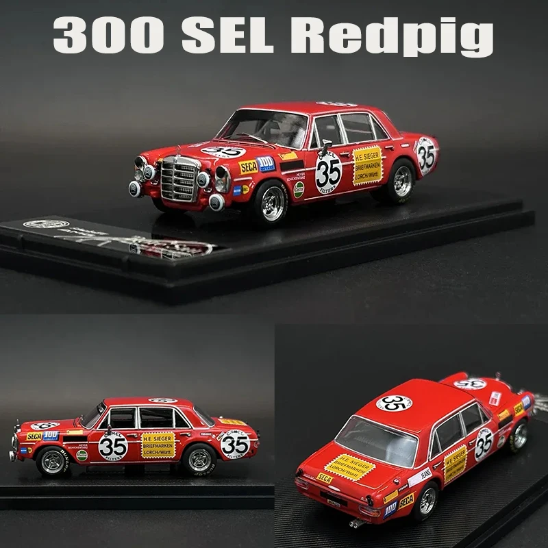 

Liberty64 1:64 300 SEL Redpig 6.3L V8 Diecast Diorama Car Model Collection Miniature car toy