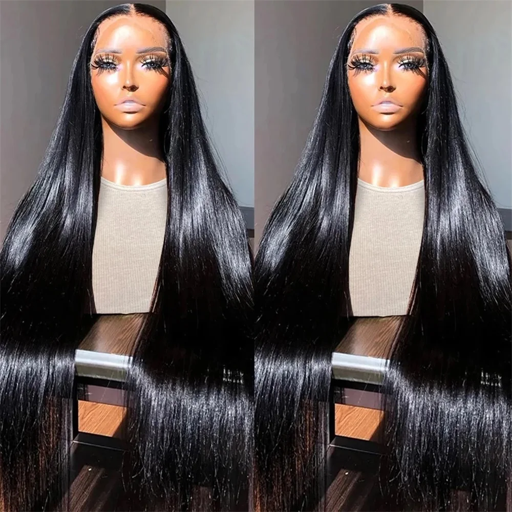 30 36 Inch 13x6 HD Lace Front Human Hair Wigs Brazilian Bone Straight 360 Full Lace Wig Human Hair 13X4 Frontal Wig Pre Plucked