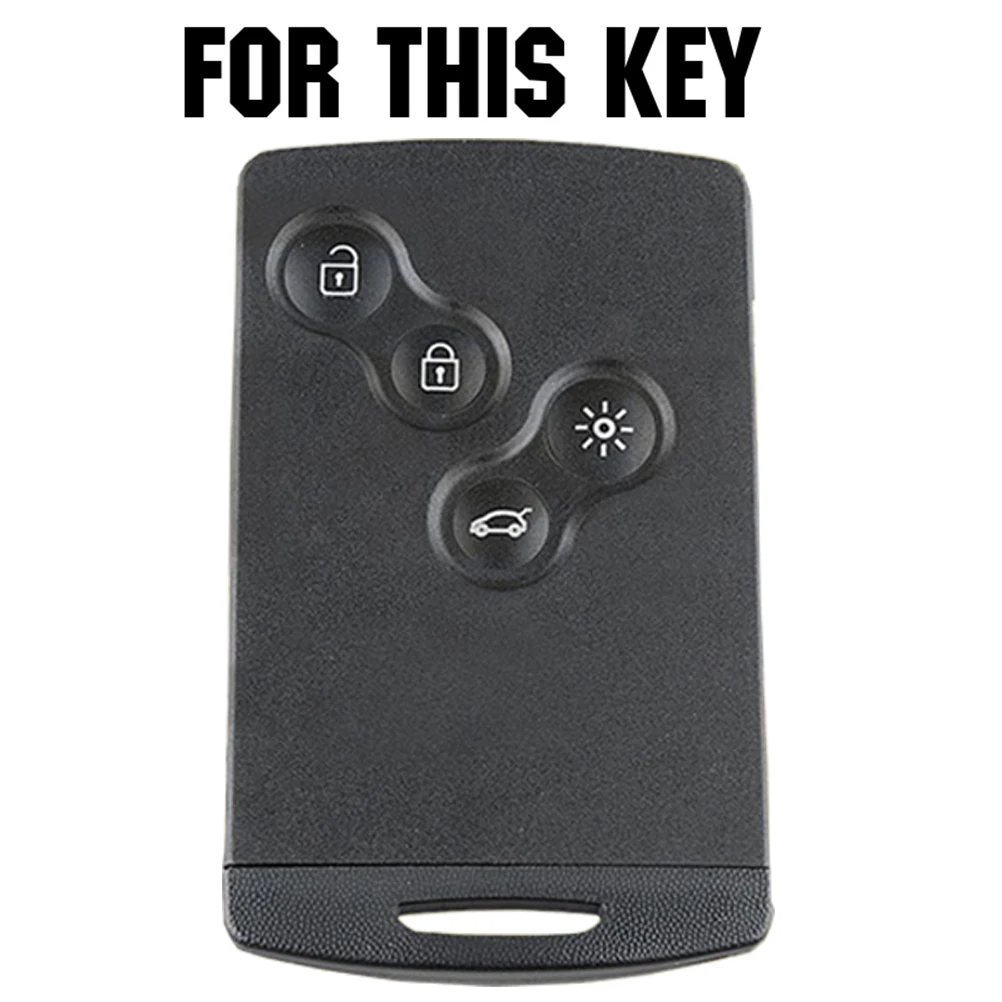 Leather Car Key Cover For Renault Koleos Captur Clio Megane Scenic Laguna Car Case Keychain Key Shell Holder Remote Fob 4 Button
