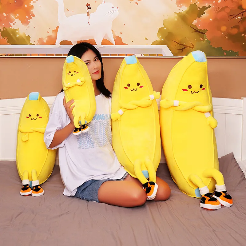 New 50cm Creative Funny Anime Banana Man Plush Doll Pillow Kids Cartoon Soft Animal Stuffed Plush Toys Gifts Cute Home Decor