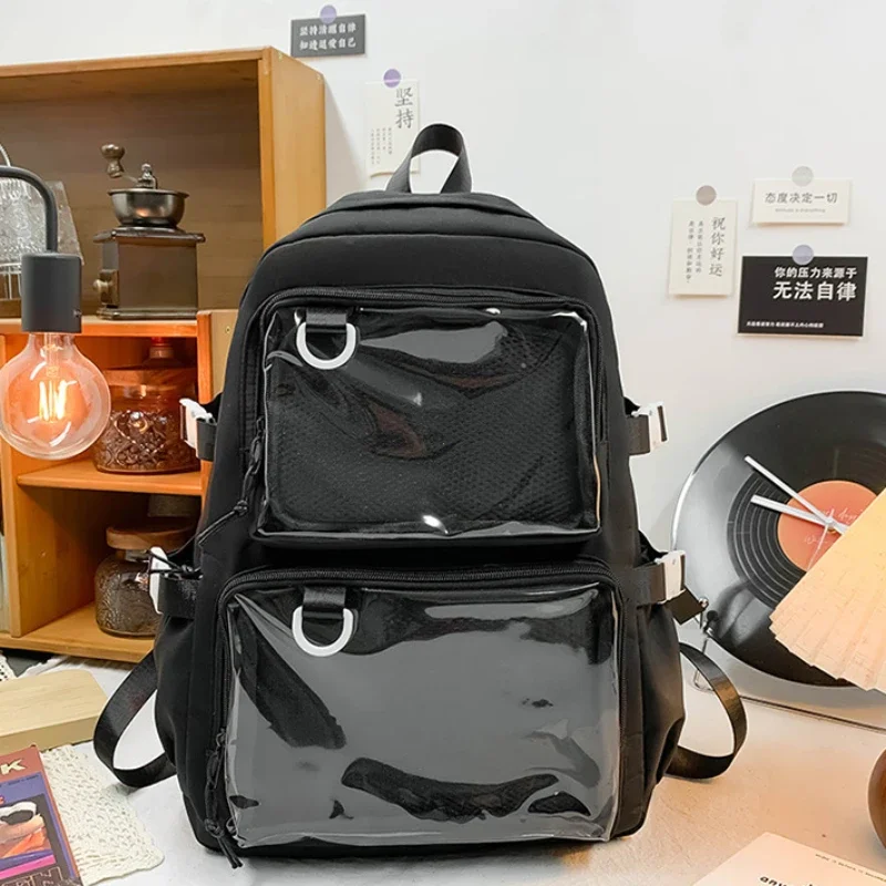 日本のかわいい Itabag 女性新 2024 透明バックパック女性大容量 Ita バックパックスクールバッグ大学生 JK