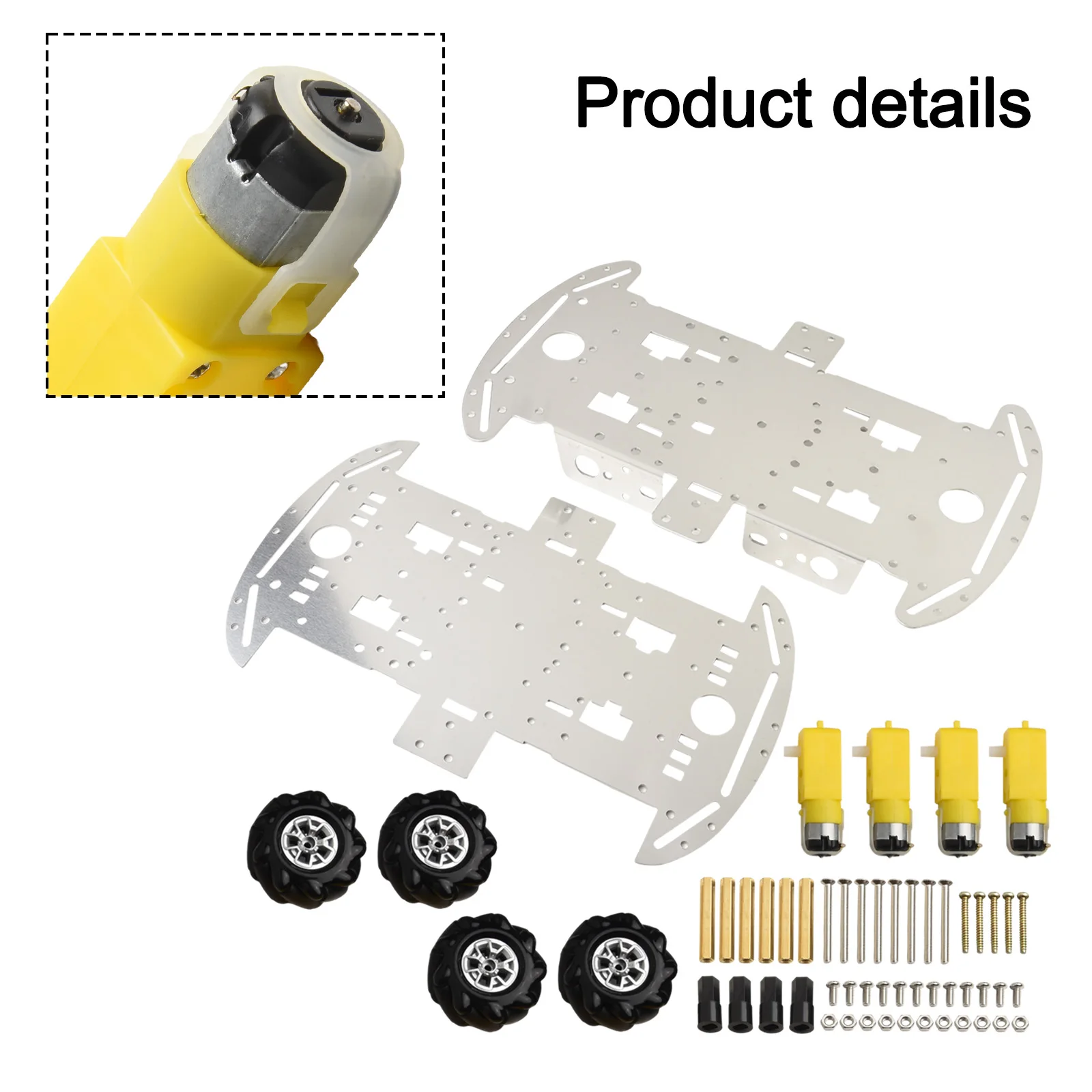 10 * 5.9 * 1.1 Inch DIY Car Kit Double Chassis Design Hands-on Learning High Hardness Plastic Minimal Noise Operation