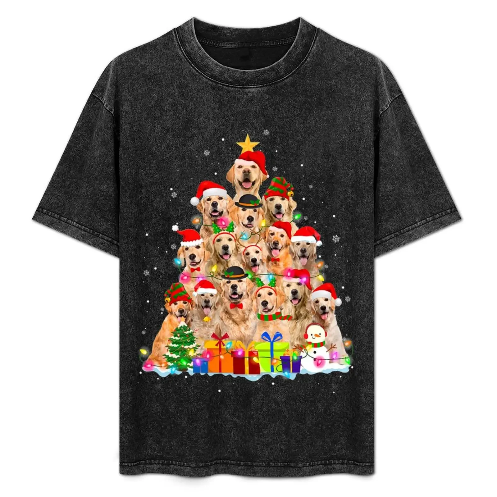 

Christmas Pajama Golden Retriever Tree Xmas Gift Dog Dad Mom T-Shirt anime tshirt affliction shirts tshirts for men