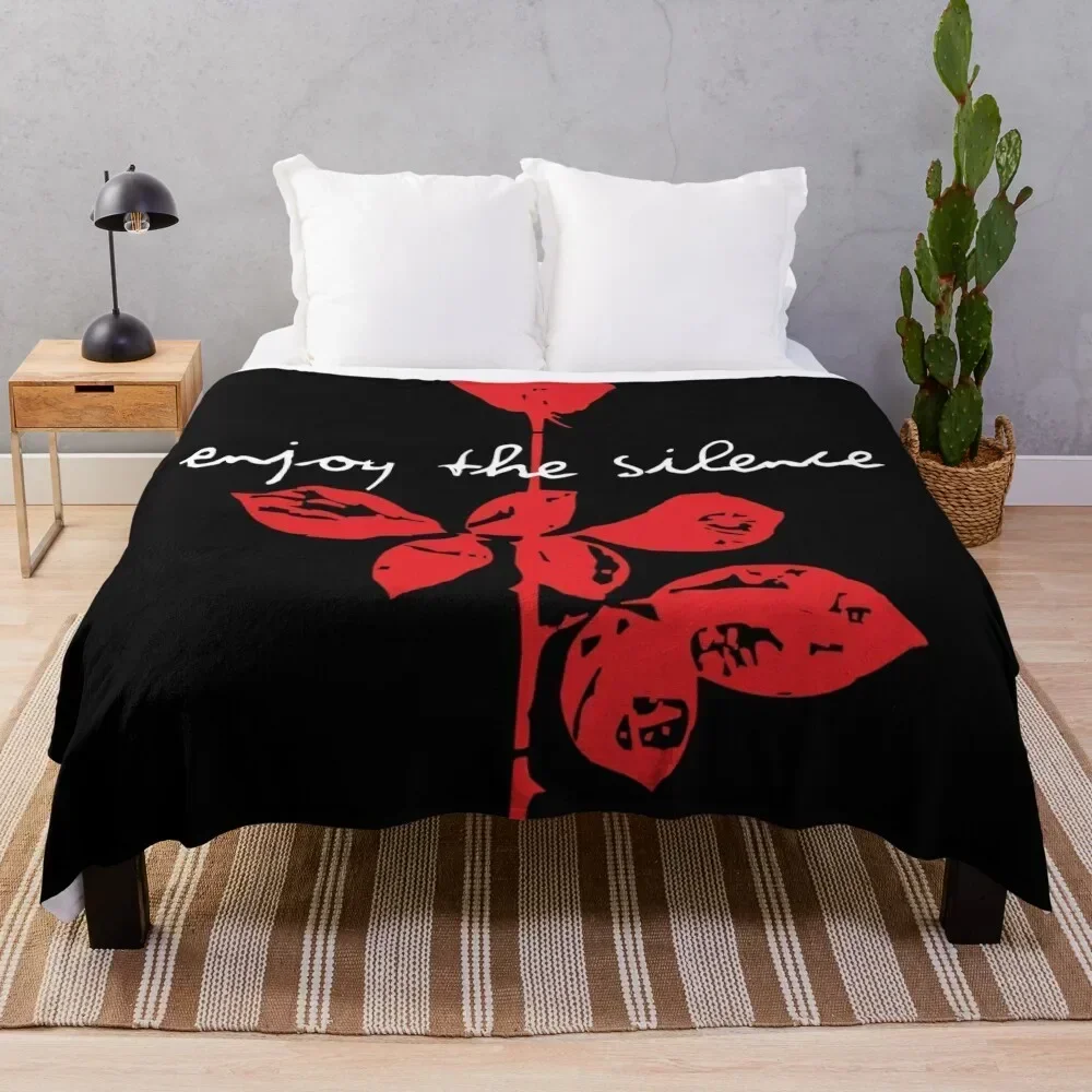 

DM Enjoy The Silence Throw Blanket Cozy Light Blanket for Travel Camping Picnic