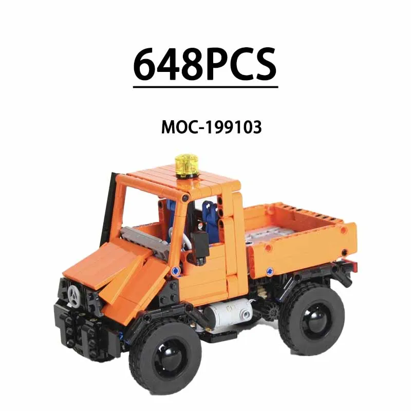 

Building Blocks MOC-199103 U90 Trial Truck Tractor Trailer Construction Model 648 Components Birthday Gift Christmas Toy