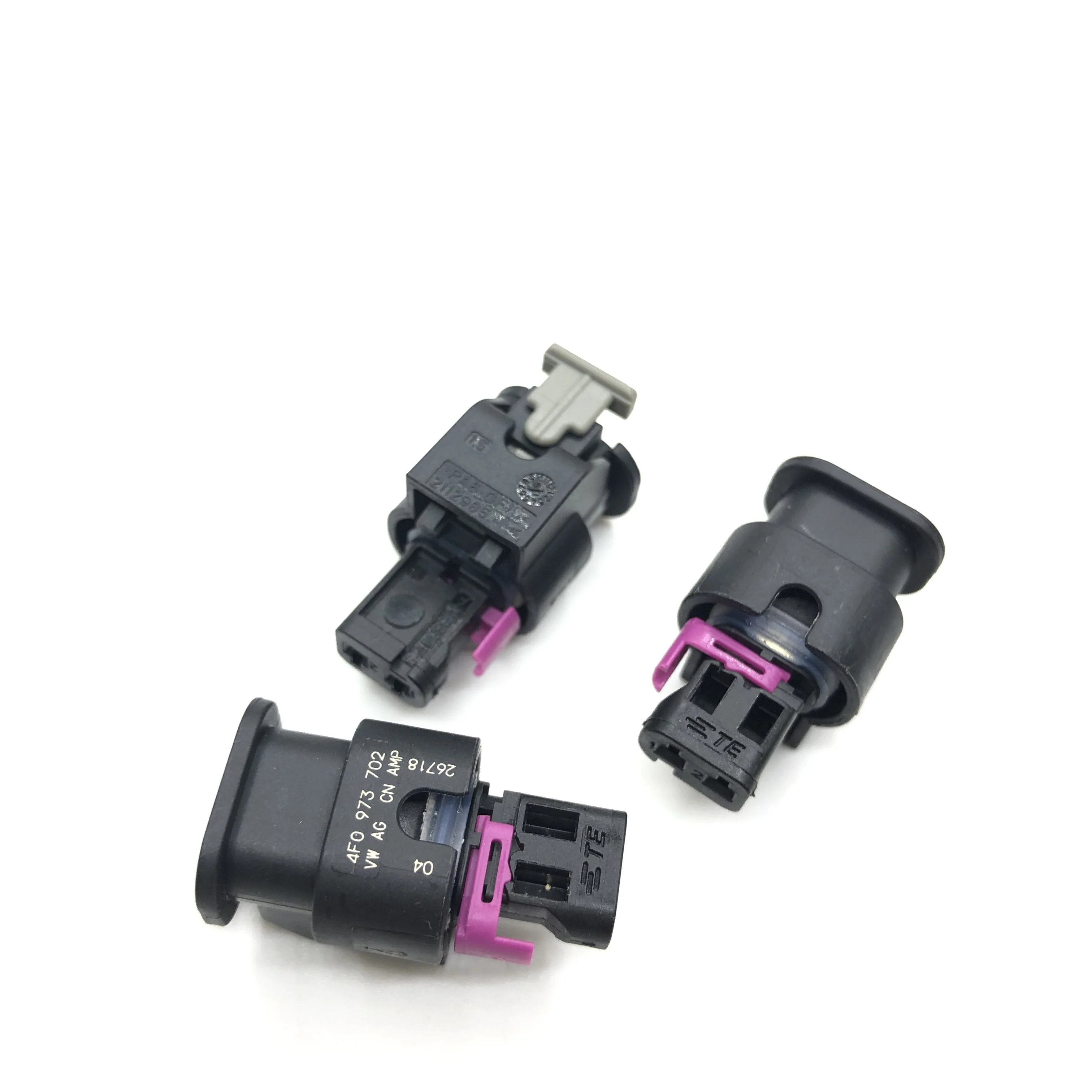 1 Set 2 Pin Tyco Amp Auto Fuel Injector Connector Waterproof Impact Sensor Plug For  4F0973702 0-2112986-1 1-1718643-1