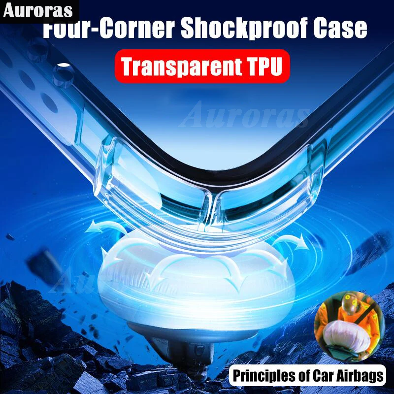 Auroras For Tecno Pova 6 Pro 5G Case Clear Airbag Corners Soft Shell For Tecno Pova6 Neo 4G Shockproof Back Cover