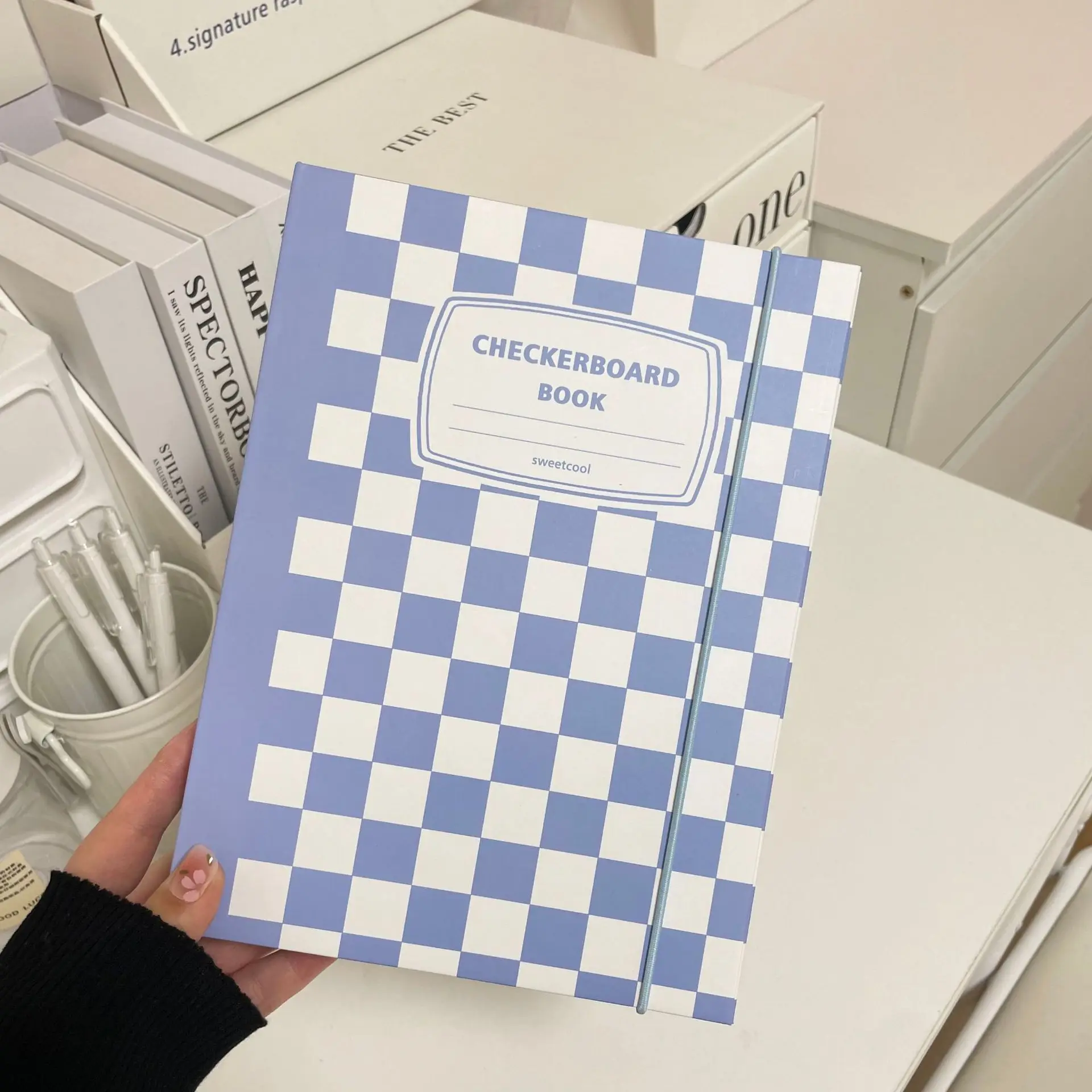 Sharkbang entworfener A5-Ordner, fester Einbandring, zum Sammeln von Büchern, Tagebüchern, Nachfüllungen, Schachbrett, Verband, Postkarten, Aufkleber, Organizer – Detail 23
