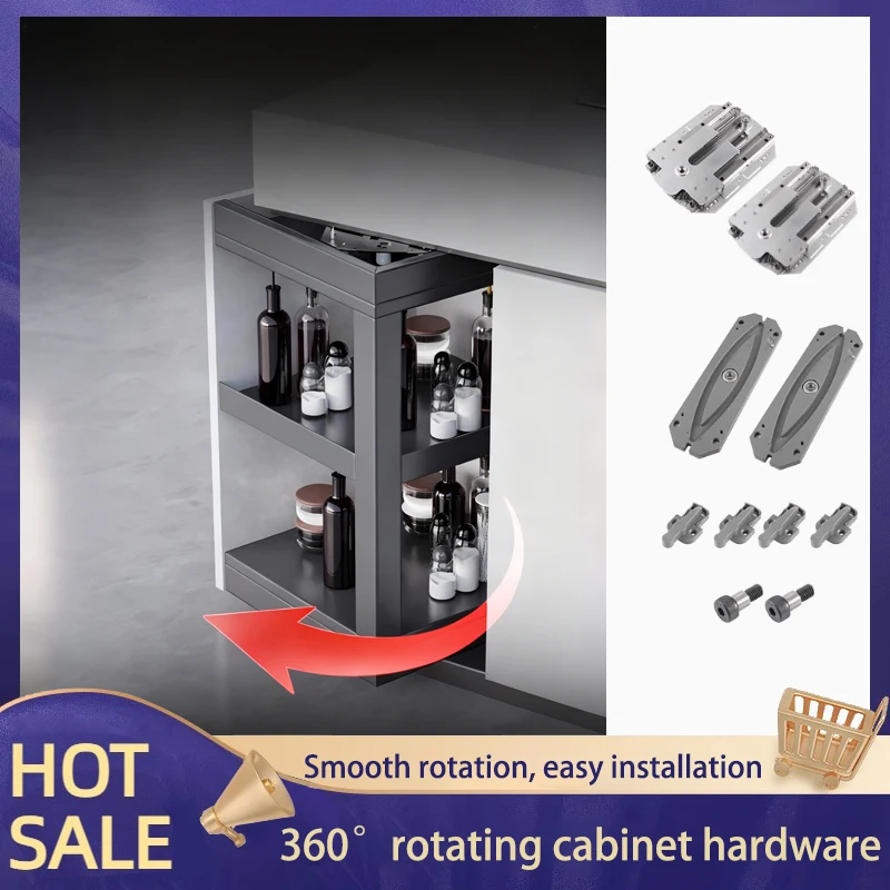 180 Degree Swing Rotating Corner Cabinet With Coaxial Buffer Opening Hardware For Storage And Display Cabinet System