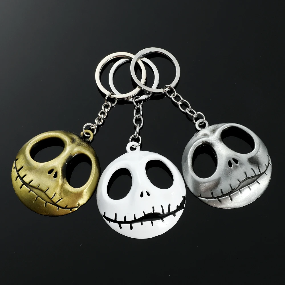 الكابوس قبل عيد الميلاد سلسلة المفاتيح جاك Skellington نموذج كيرينغ هالوين مجوهرات اكسسوارات الهدايا